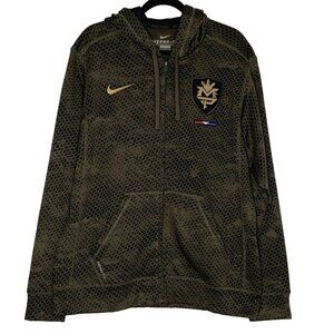 Manny Pacquiao Nike Rare Men's Pac-Man KO Zip-up Hoodie L Cargo Khaki EUC